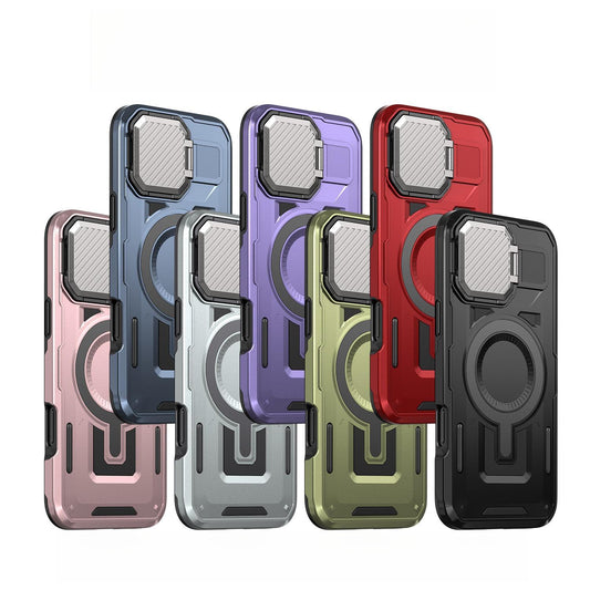 Anti-Dust Matte Anti-Fall Heavy Duty Protection Shockproof Strong Magnetic Phone Case With Camera Kickstand for iPhone 16ProMax 16 15 14 13 12 11 XR Bumper Hard Full Cover