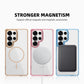 Luxury HD Crystal Clear Glossy Acrylic Phone Case Fine Line For Magsafe For Samsung S25Ultra S24 S23 S22 A36 A55 A56 Metal Camera Frame Key Magnetic Hard Back Cover