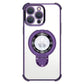 Luxury Plating Four Corners Shockproof Clear Case With Magnetic Stand For iPhone 16 15 14 13 Transparent Hard Acrylic Hybrid Bumper Hard Full Cover