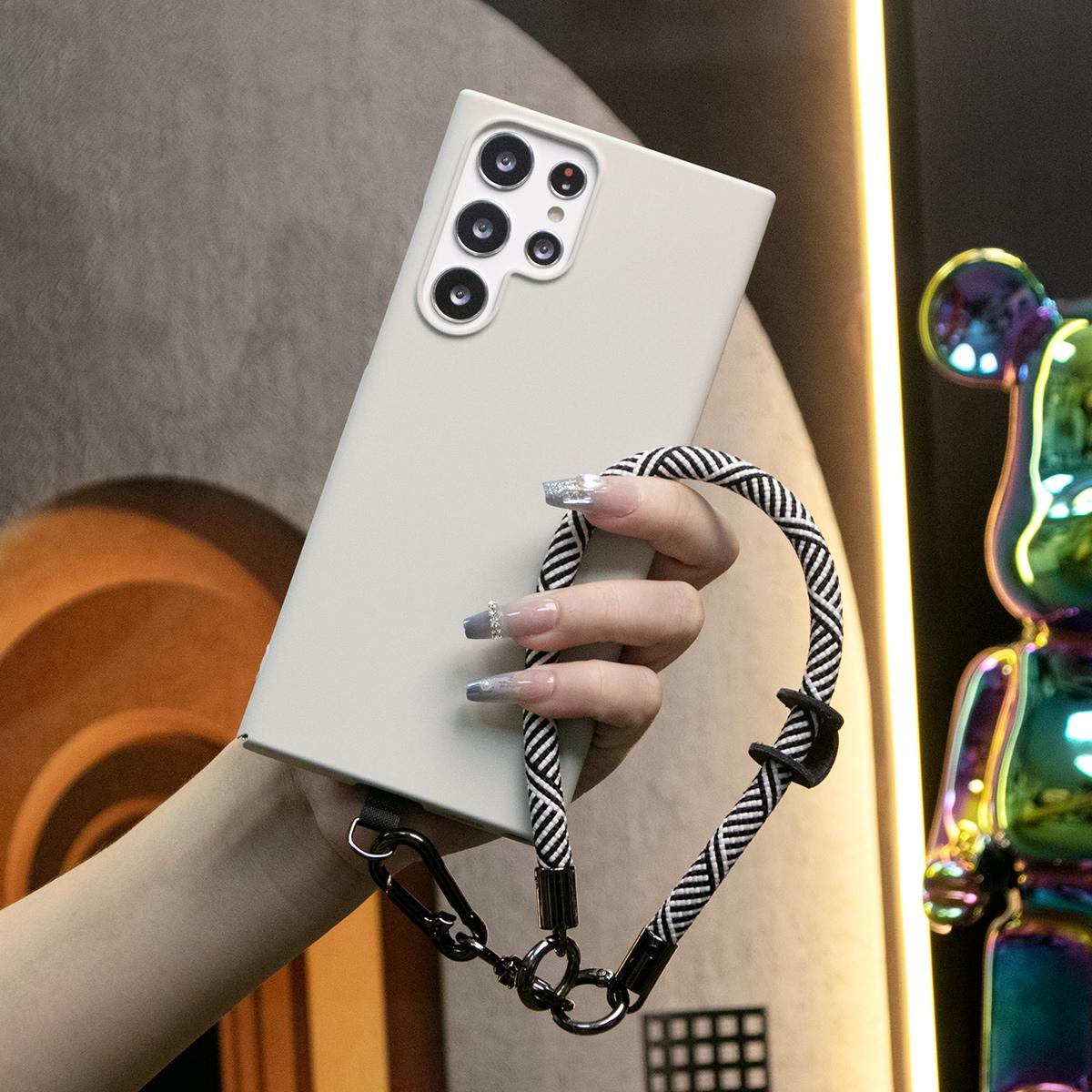 Ultra Thin Sandstone Matte Case with Multifunctional Climbing Rope For Samsung S25 S24 S23 S22 S21 Note20 Full Protective Hard Back Cover
