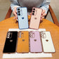 Plating Love Heart TPU Basic Phone Case For Samsung A14 A15 A16 A24 A25 A33 A34 A35 A36 A53 A54 A55 A56 Shockproof Soft Full Cover