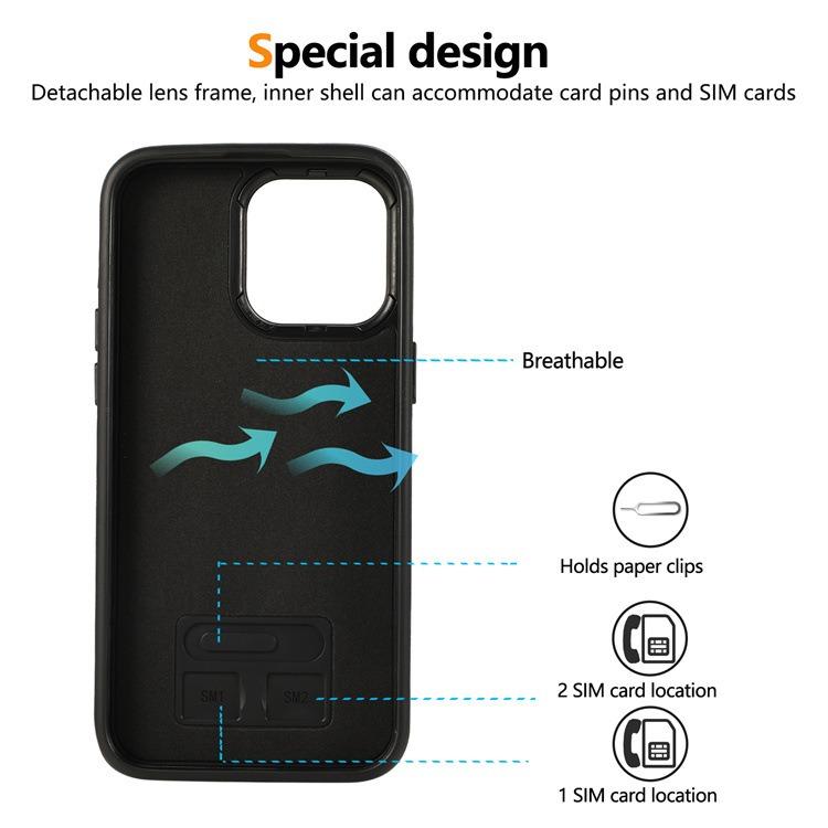 For iPhone 16ProMax 16 15 14 13 12 Leather Phone Case with Double Folding Wallet Wristband, Anti-Fall Card Bag Kickstand Shockproof Business Hard Full Cover