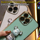 For iPhone 16 15 14 13 12 11 XR XSMax X/XS Phone Case, Candy Bear Kickstand with Silicone Bracelet, Plating Electroplate Luxury Elegant Case Camera Protector Pop Stand Shockproof Soft Cover