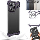 Special-Shaped Metal Corner Pad Anti-Fall Phone Case Suitable For iPhone 16 15 14 13 Pro Max, Borderless Slim No Back Bumper with Camera Cover Bumper Phone Case