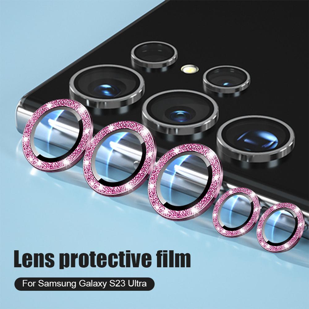 Glitter Camera Lens Protector Case 9H Tempered Glass Films Military-Grade Protection For Samsung S25 S25Plus S25Ultra S24Ultra S24 S24Plus S24FE