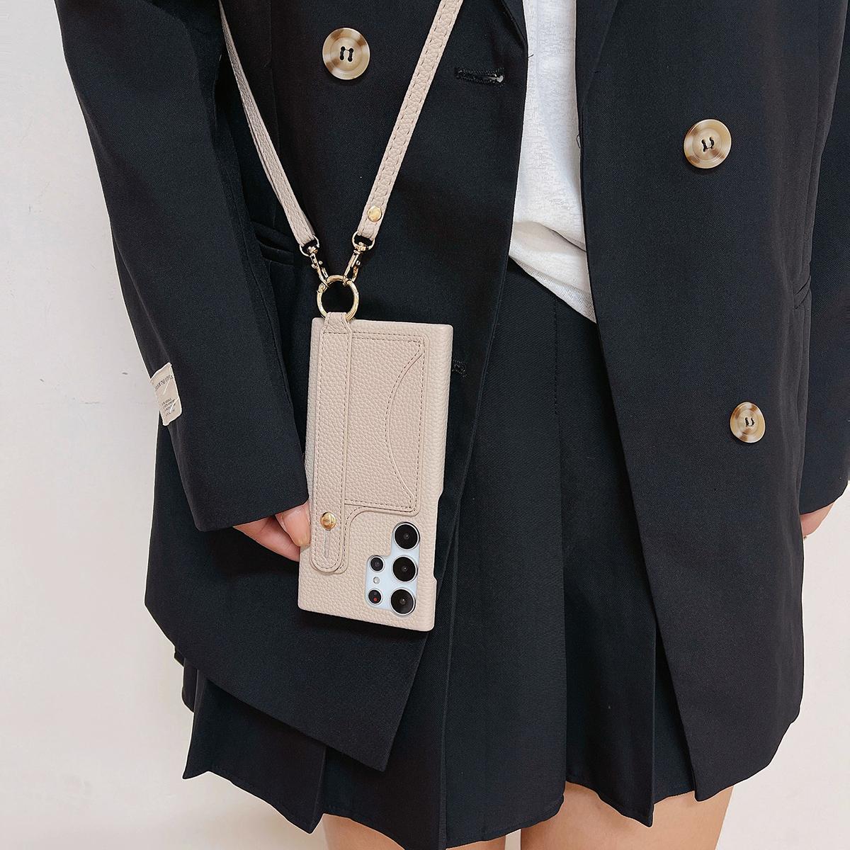 Wallet Case For Samsung S25 S24 S23 S22 S21 A15 A25 A35 A55 Card Holder Wrist Strap Lanyard Handbag Crossbody Leather Cover for Samsung A15 A25 A35 A55