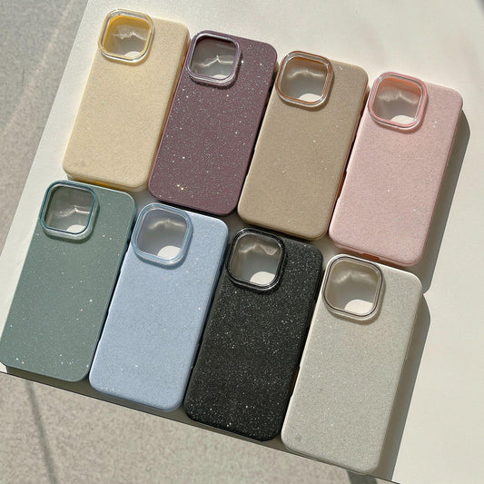 Glitter PC Slim Phone Case For iPhone 16ProMax 15 14 13 12 11 Shockproof Hard Full Cover