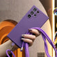 Silicone Matte Phone Case With Long Lanyard Accessories For iPhone 16 15 14 13 12 11 XR XSMax X/XS Camera Protect Soft Cover