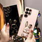 Rabbit Stand Plating Phone Case for Samsung S25Ultra S25Plus S25 S24Ultra S24Plus S24 S24FE