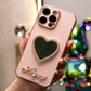 For iPhone 16 15 14 13 12 11 XR XSMax X/XS Phone Case, Love Heart Mirror, Plating Electroplate Luxury Elegant Case Camera Protector Shockproof Soft Cover
