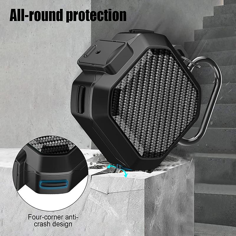 Carbon Fiber Switch Lock Case For Samsung Galaxy Buds 2 Shockproof Full Cover Earphone Cover For Samsung Buds Live/Pro/2 Pro/FE