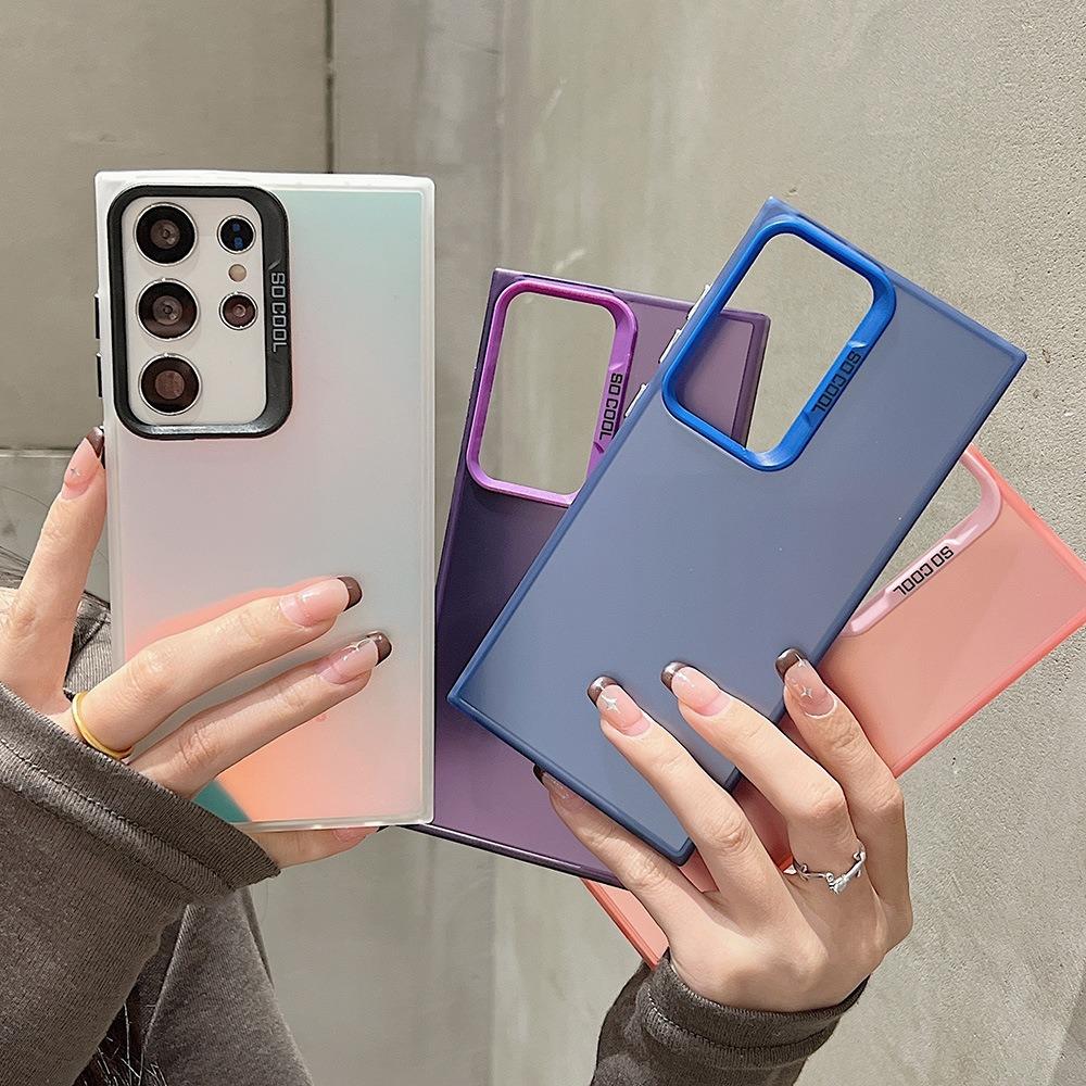 For Samsung A16 A14 A24 A34 A35 A52 A53 A54 A55 A73 A72 Phone Case, Luxury Laser Gradient Color Acrylic Slim, Full Camera Protection Non-Yellowing Hard Cover