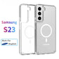 Transparent Magnetic Wireless Charging Shockproof Acrylic Phone Case for Samsung S25Ultra S25 S24 S23 S22 S21