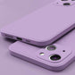Für iPhone 16 15 14 Pro Max Handyhülle, Schlanke, matte, dünne, luxuriöse, quadratische, weiche, flüssige Silikon-Schutzhülle mit stoßfester Rückseite mit Mikrofaser-Innenfutter