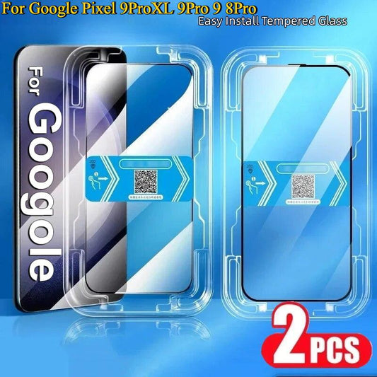 2pcs HD Install Tool Accessories Glass Tempered Film For Google Pixel 9ProXL 9Pro 9 8Pro Screen Protector