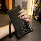Electroplated Four Corners Anti-fall Transparent Hard PC Phone Case With Multifunctional Climbing Rope For Samsung S25Ultra S25 S24FE S24Ultra S24 S23FE S23 S22Ultra, Full Cover with Camera Protector