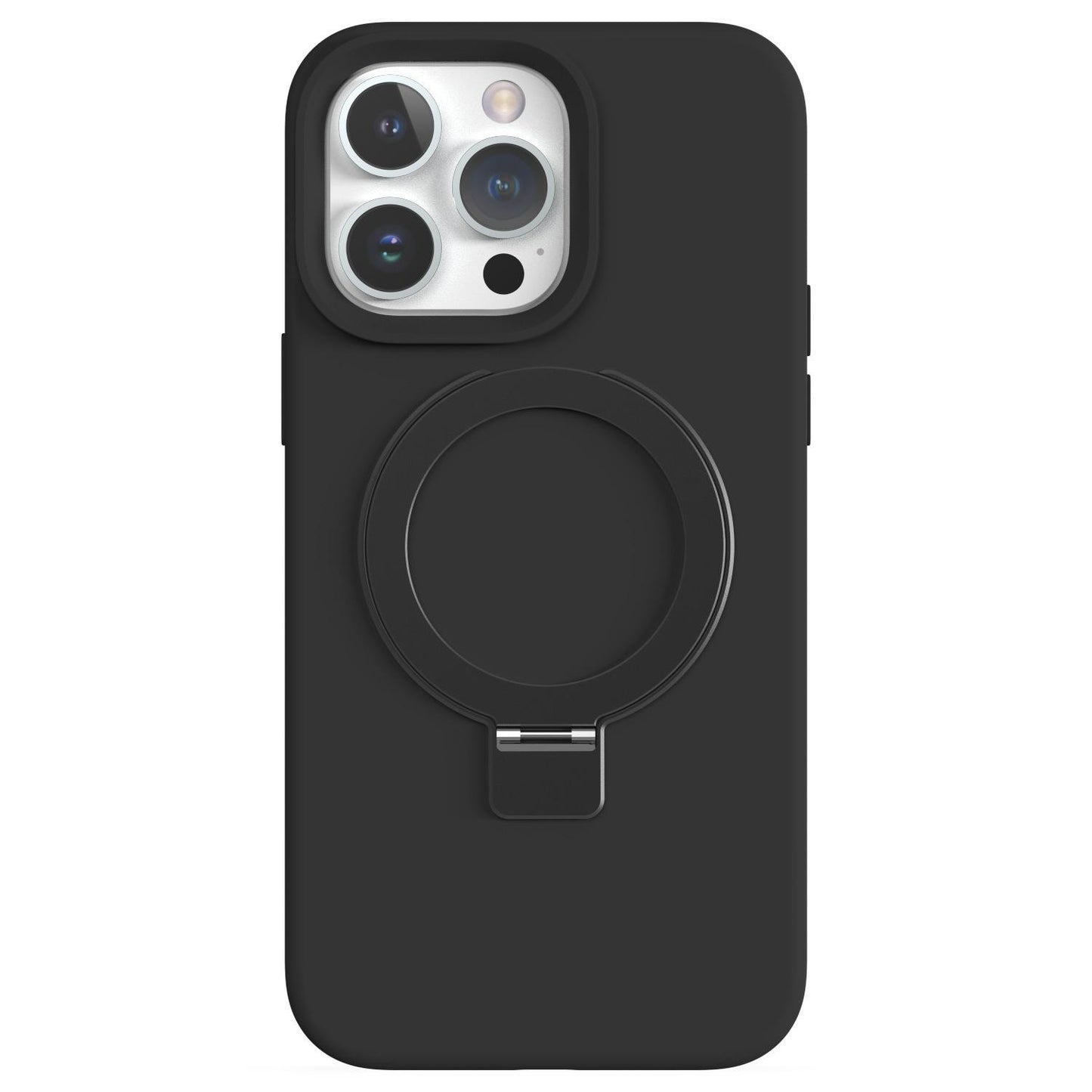 Strong Magnetic Kickstand Phone Case For iPhone 16 15 14 13 12 for MagSafe, Skin-friendly Liquid Silicone Shockproof with Microfiber Lining Full Cover