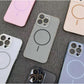 AG Glass Plating Fine Ring Strong Magnetic Phone Case With Len Protector For iPhone 16ProMax 15 14 13 12 11, Phone Handfeel Hard Full Cover