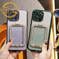 For iPhone 16 15 14 13 Pro Max Phone Case, Clear Gradient Glitter Square Kickstand TPU Luxury Plating Slim Soft Full Cover