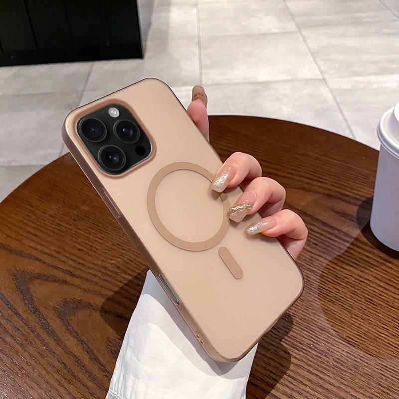 Matte PC Ultra Thin Transparent Magnetic Frozen Fog Phone Case For iPhone 16ProMax 15 14 13 12 Not Yellowing Clear Hard Full Cover