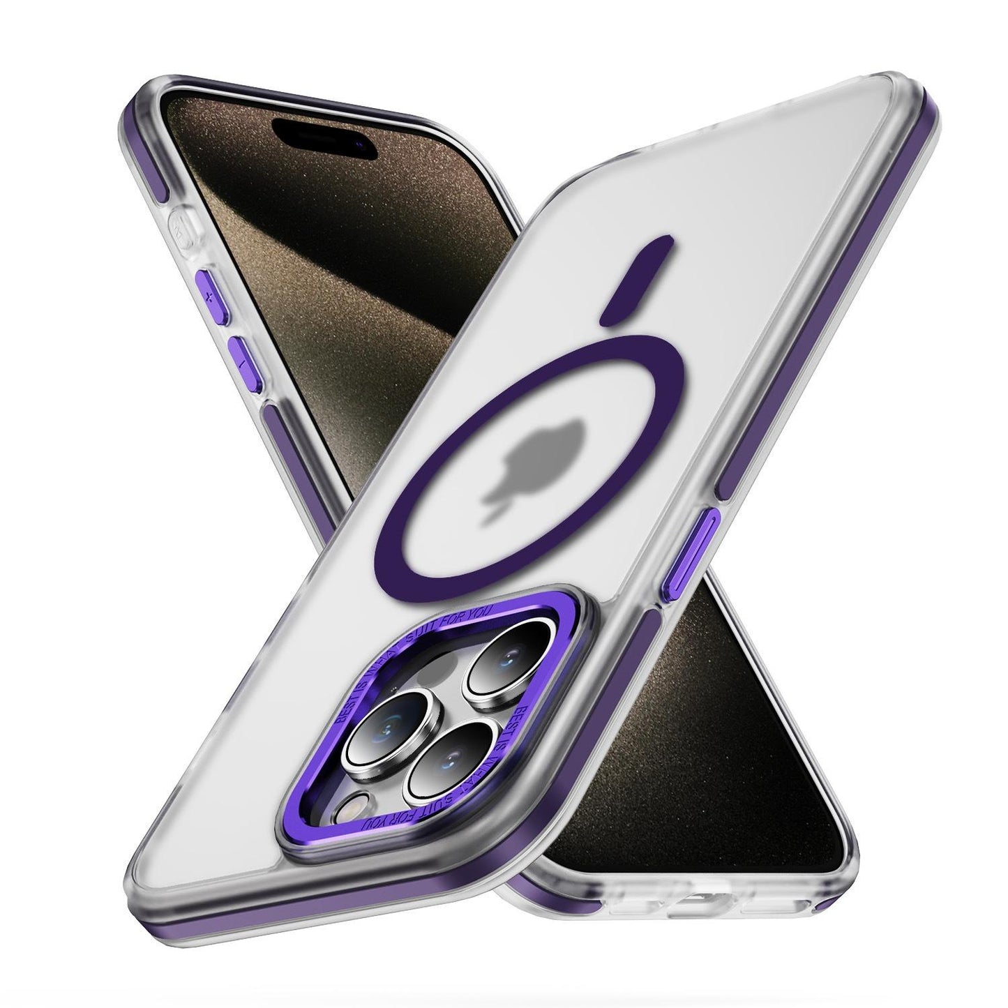 Matte Transparent Anti-Dust Anti-Fall Bumper Shockproof Strong Magnetic Phone Case for iPhone 16ProMax 16 15 14 13 12 11 XR Bumper Hard Cover
