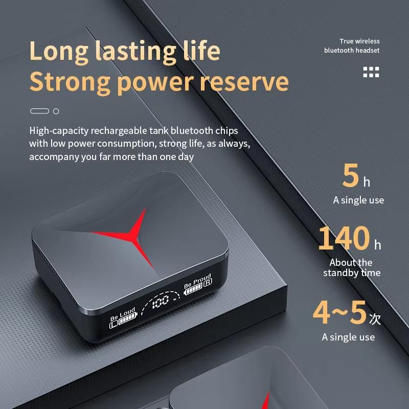 Bluetooth 5.3 Earphones Wireless Headphones Touch Control Gaming Headsets HIFI Stereo Noise Reduction earbuds With Mic, Long Battery Life for iPhone Android