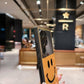 For Samsung S25Ultra S25 S24 S23 S22 S21 Phone Case, Luxury Glitter Mirror Smiling Face Plating Acrylic, Camera Protection Hard Full Cover
