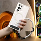 Transparent Magnetic Shockproof Hard Phone Case With Multifunctional Climbing Rope For Samsung S25 S25Plus S25Ultra S24 S24FE S24Plus S24Ultra Candy Color Edges Clear Acrylic Cover