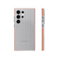 Corrugated Patter Matte Clear Ultra-thin Light Hard Slim Polycarbonate Transparent Phone Case with Bumper Strip for Samsung S25Ultra S25 S24 S23 Full Cover