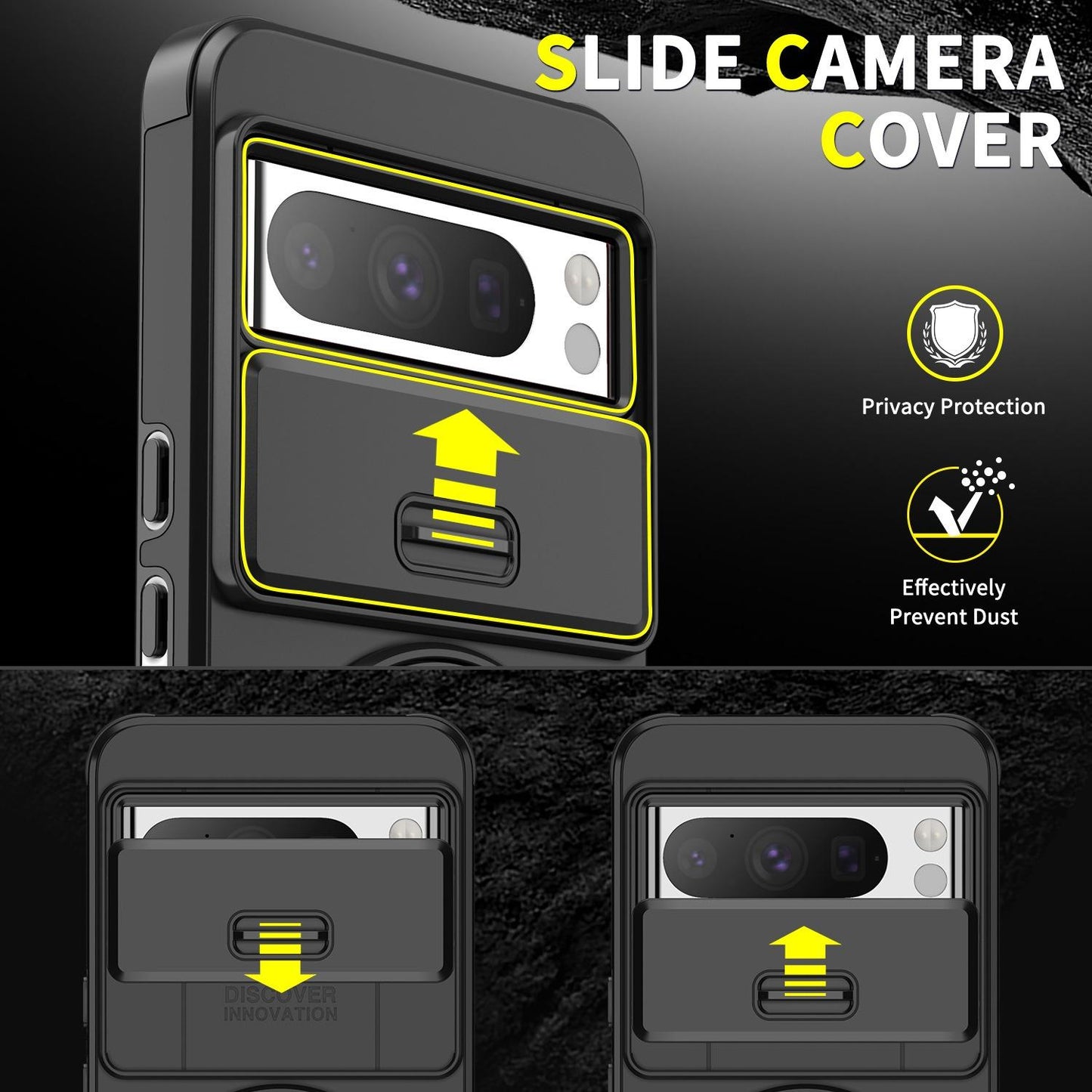 Ring Stand Holder Magnetic Case for Google Pixel  7 7Pro 8A 8Pro 9 Pro XL 9A Silde Camera Cover