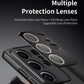 Premium PC Leather Two-tone Len Protector Shockproof Phone Case For Samsung S25Ultra S25 S24 S23 Hard Full Cover