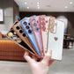 Plating Love Heart TPU Basic Phone Case For Samsung A14 A15 A16 A24 A25 A33 A34 A35 A36 A53 A54 A55 A56 Shockproof Soft Full Cover