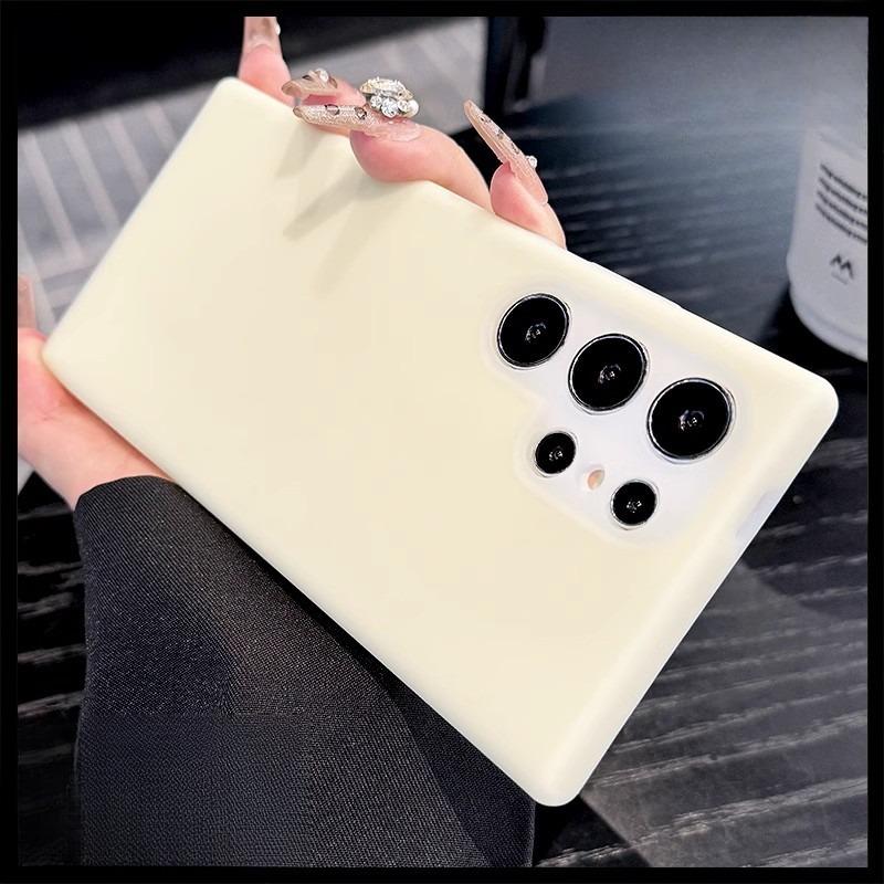 Luxury Lovely Liquid Silicone Jelly style Precision Len Protection Phone Case For Samsung S25Ultra S24FE S25 S24 S23, Soft Skin Feel Silicone Shockproof Soft Cover With Microfiber Lining