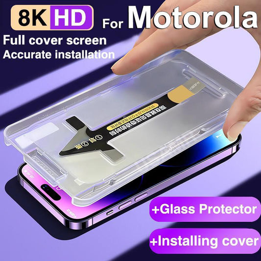 8K HD Privacy Install Tool Tempered Glass For Motorola MOTO G55 G54 G53 G84 G64 G35 G45 Screen Protector With Alignment Mounting Cover