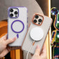 Two-tone High Definition Acrylic Magnetic For Magsafe Wireless Charging Case For iPhone 16 15 14 13 12 11 Pro Max Shockproof Clear Metal Camera Frame Hard Cover