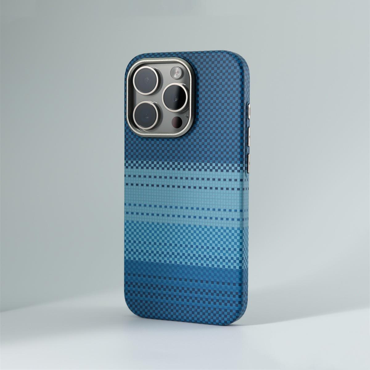 Carbon Fiber Matte Strong Magnetic Camera Hardware Shockproof Phone Case For iPhone 16ProMax 15 14 13 Support Wireless Charging Hard Full Cover