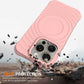 Matte Ripple Pattern Magnetic Silicone Phone Case For iPhone 16ProMax 16E 16 15 14 13 12 Skin Feel Heavy Duty Protection Shockproof Soft Full Cover