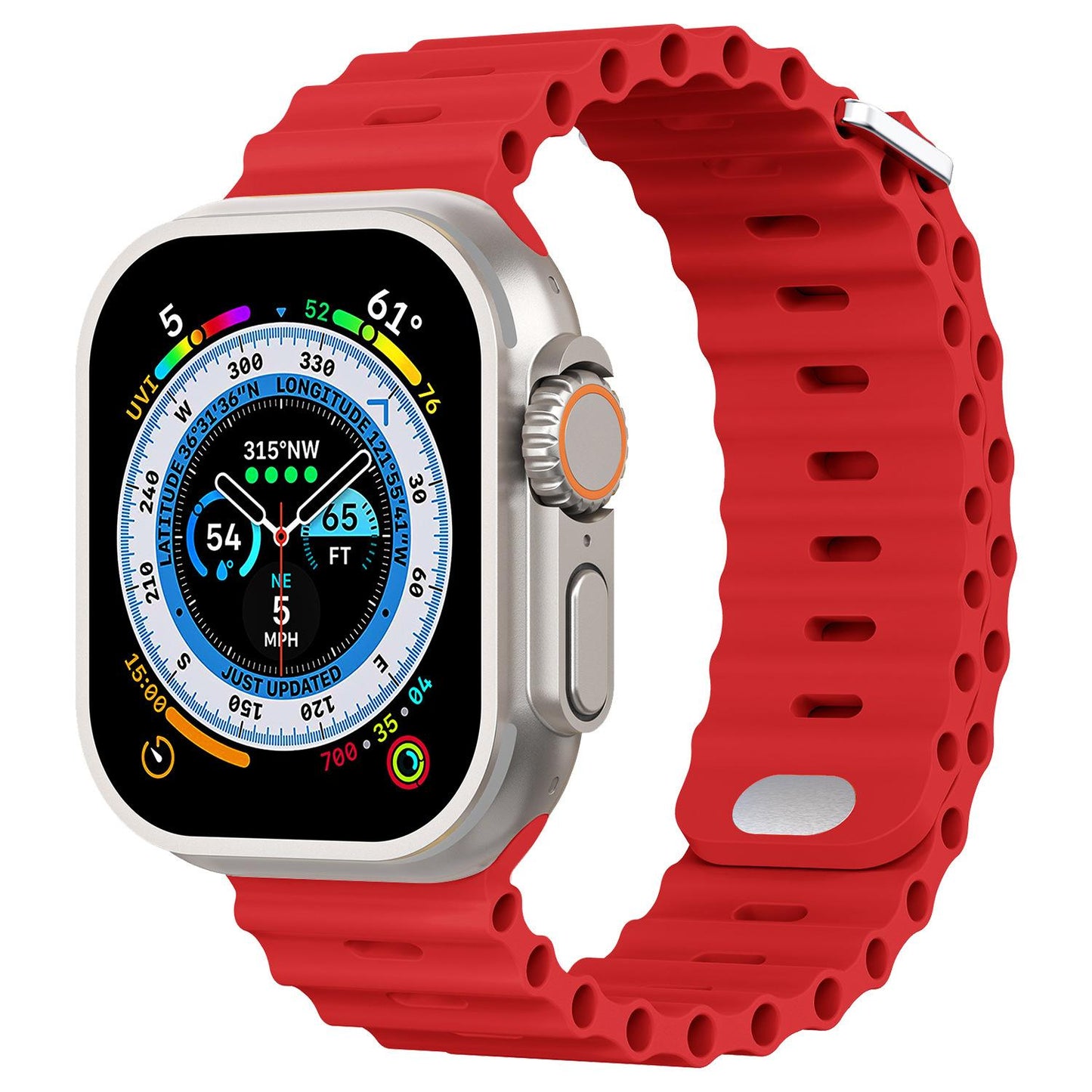 Ocean strap For Apple Watch Ultra Band 49mm 8 7 45mm 41mm Silicone Bracelet Wristband iWatch 6 5 4 3 SE 44mm 40mm 42mm 38mm band
