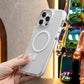 Two-tone High Definition Acrylic Magnetic For Magsafe Wireless Charging Case For iPhone 16 15 14 13 12 11 Pro Max Shockproof Clear Metal Camera Frame Hard Cover