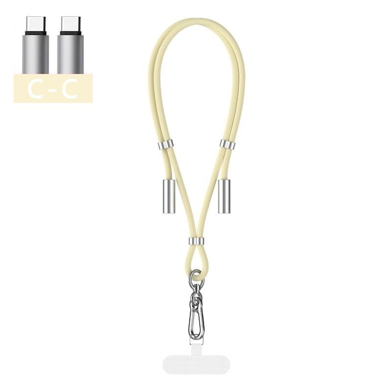 0.3M 1.2M 1.6M PD 60W Fast Charging TYPE C to TYPE C For Samsung S25Ultra S24 2 IN 1 Cell Phone Lanyard Charger Cable for iPhone 16ProMax 16 15 Pro Max C-L Cross-body Strap Mobile Phone Lanyard