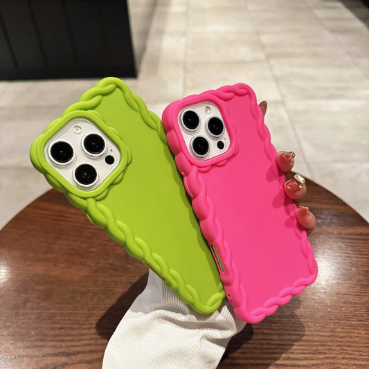 Fried Dough Twist TPU Matte Shockproof Phone Case For iPhone 16ProMax 15 14 13 12 11 Airbag Anti-Drop Soft Full Cover
