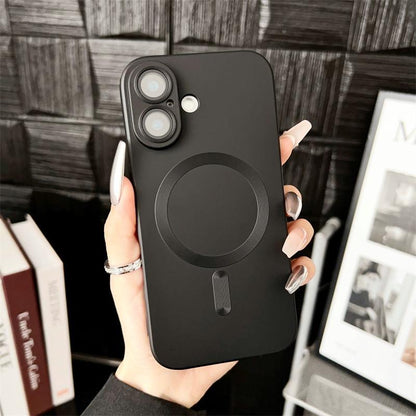 For iPhone 16 15 14 13 12 11 Pro Max Phone Case, Metallic Paint Magnetic Soft Metallic Glossy Slim, Full Camera Cover Protection Support Wireless Charging Phone Case