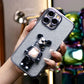 Glitter Electroplated 3D Candy Bear Holder Phone Case For iPhone 16 15 14 13 Pro Max