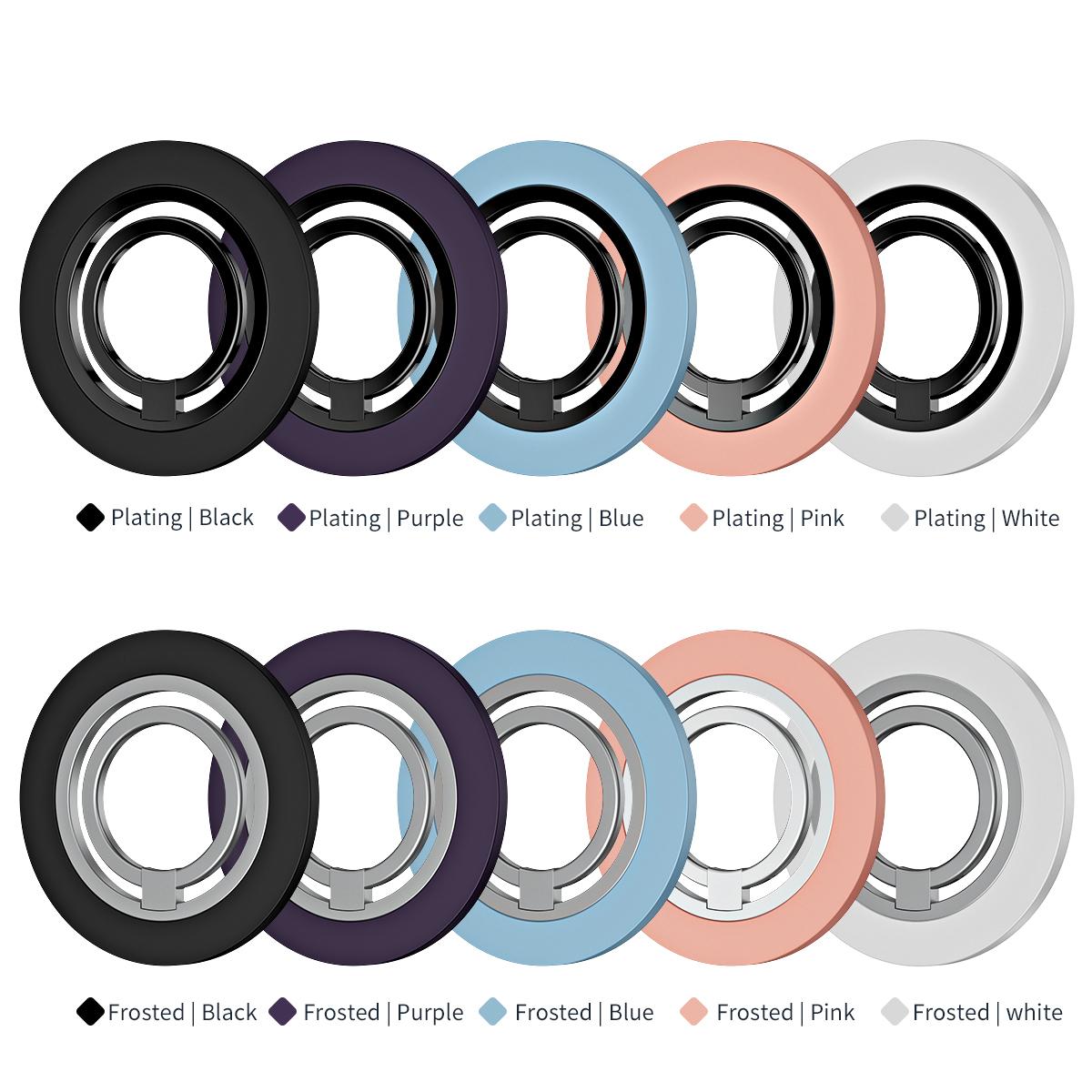 180 Degree Rotation Strong Magnetic Finger Ring Phone Holder Classy Damping Fold Stable Support Multi-angle Ring, for iPhone 16 15 14 13 12 for Samsung S25 S24 S23