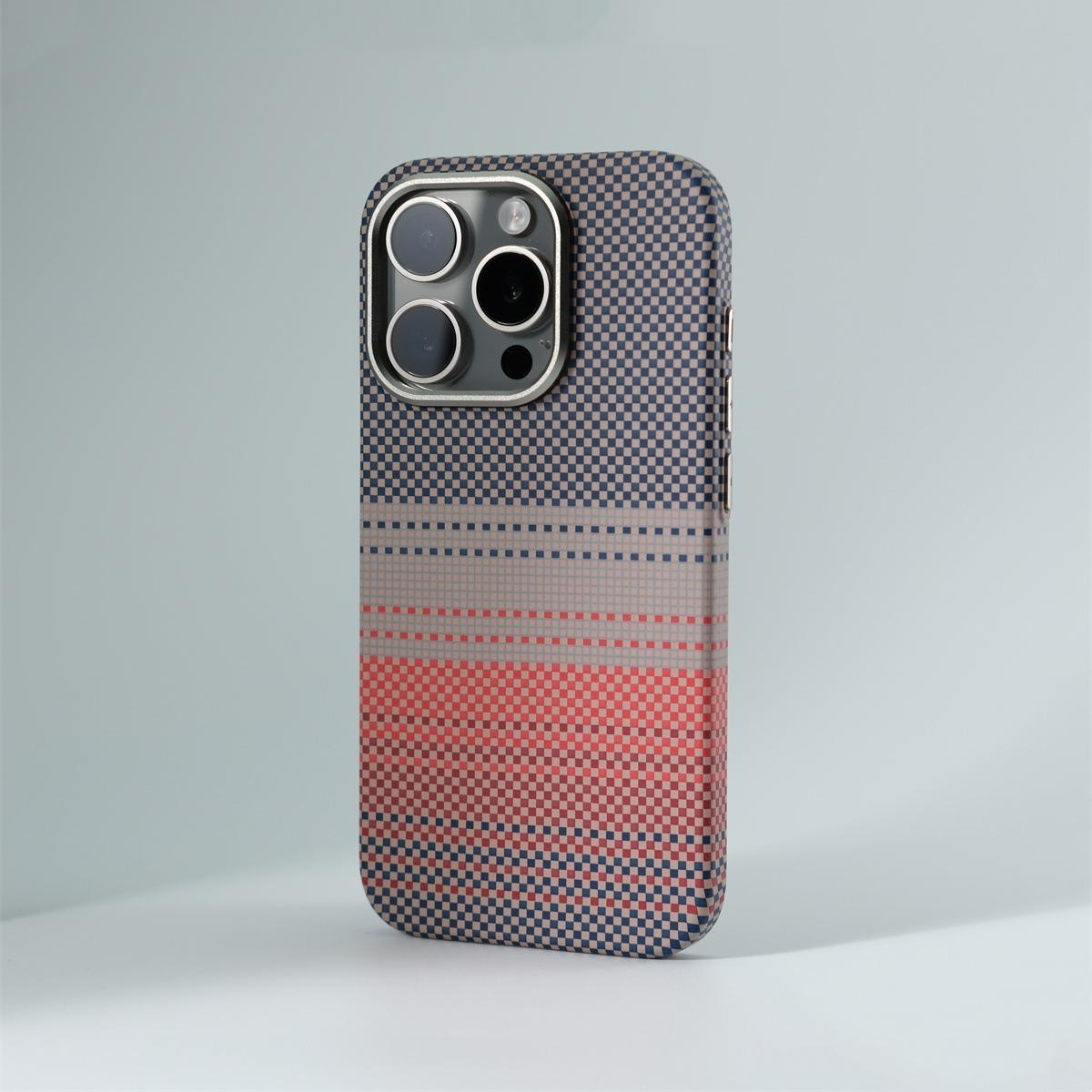 Carbon Fiber Matte Strong Magnetic Camera Hardware Shockproof Phone Case For iPhone 16ProMax 15 14 13 Support Wireless Charging Hard Full Cover