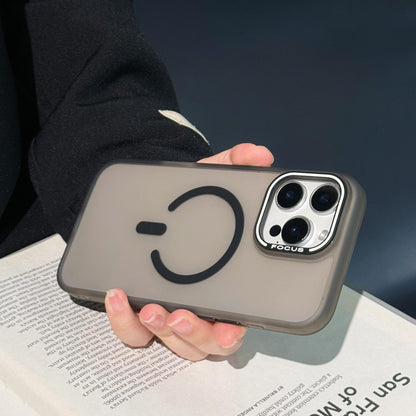 Matte PC Transparent Magnetic Len Protection Shockproof Phone Case For iPhone 16ProMax 15 14 13 12 11 Clear Skin Feel Hard Full Cover