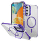HD Transparent Anti-Dust Four Corner Anti-Fall Bumper Shockproof Strong Magnetic Phone Case With Metal Camera Kickstand for Samsung S25Ultra S24 S23FE S23 A14 A15 A25 A35 A54 A55