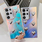 For Samsung S25 S24 S23 S22 A15 A25 A35 A54 A55 Phone Case, Electroplating Laser Love Heart Pattern Acrylic Slim, Camera Protection Non-Yellowing Hard Cover