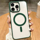 Retro Matte Transparent Magnetic Wireless Charging Compatible Case for iPhone 16ProMax 16 15 14 13 12 Pro Max - Shockproof PC Acrylic Hard Phone Cover