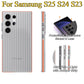 Corrugated Patter Matte Clear Ultra-thin Light Hard Slim Polycarbonate Transparent Phone Case with Bumper Strip for Samsung S25Ultra S25 S24 S23 Full Cover